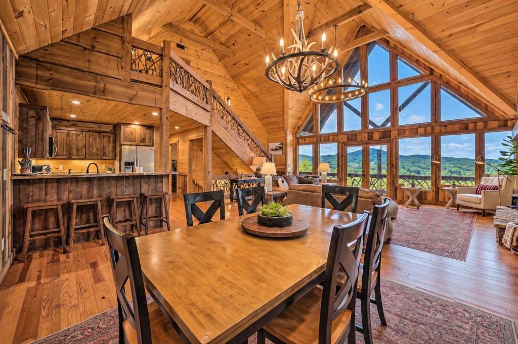 Ridges Over the Lake House | Long-Range Views Game Room Fire Pit Pets