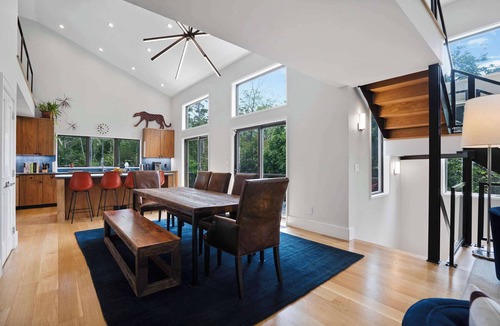 Southold House | Sunset Perch, Modern Southold Home with Rooftop Deck and Heated Pool