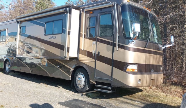 Enjoying beautiful Campobello Island in the comfort of a big Class A motorhome. in Welshpool