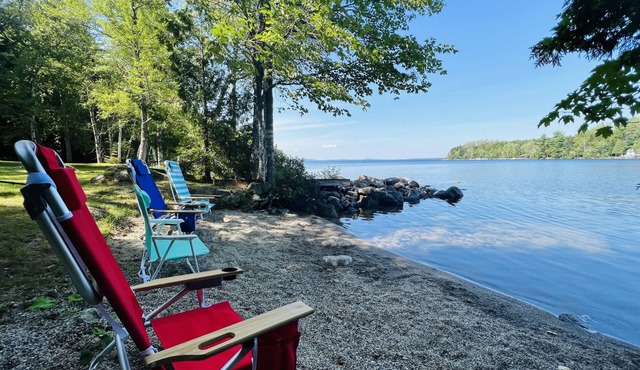 YEAR ROUND PRIVATE WATERFRONT Camp with Your Own Sandy Beach on East Grand Lake!